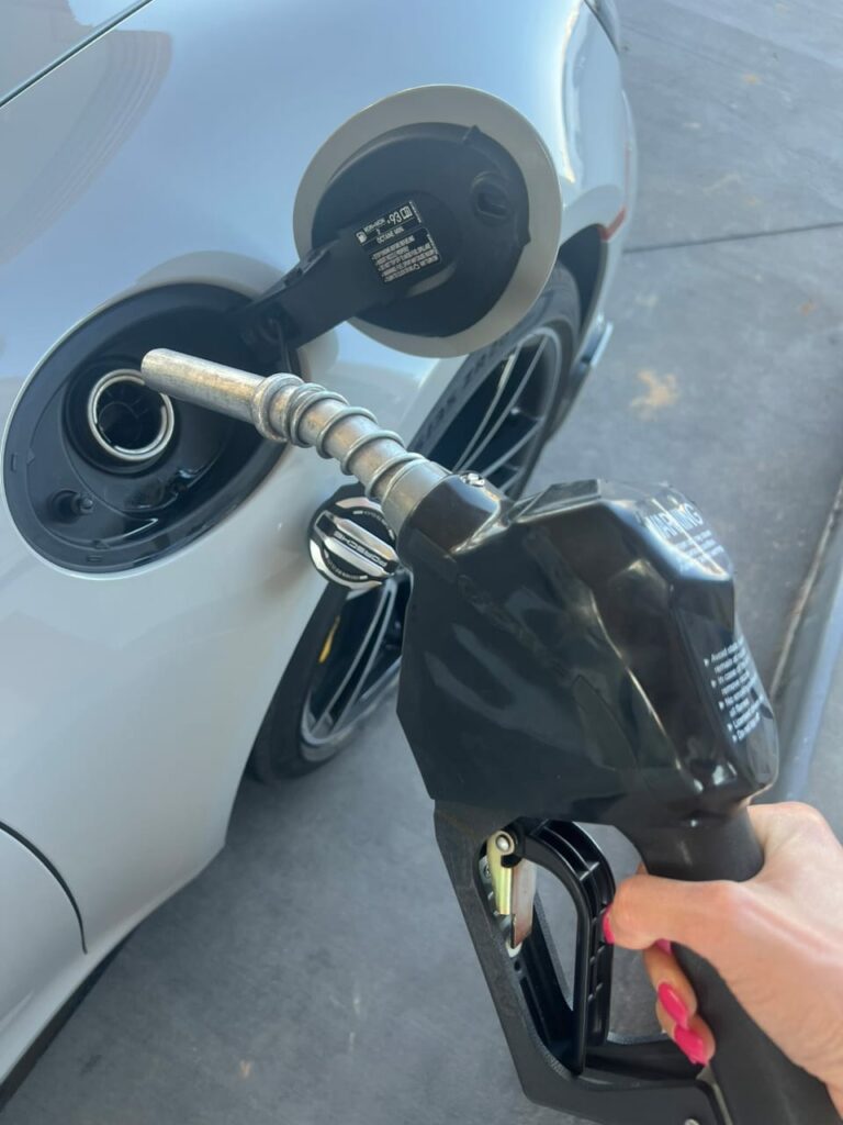 Photo of a gass pump nozzle 