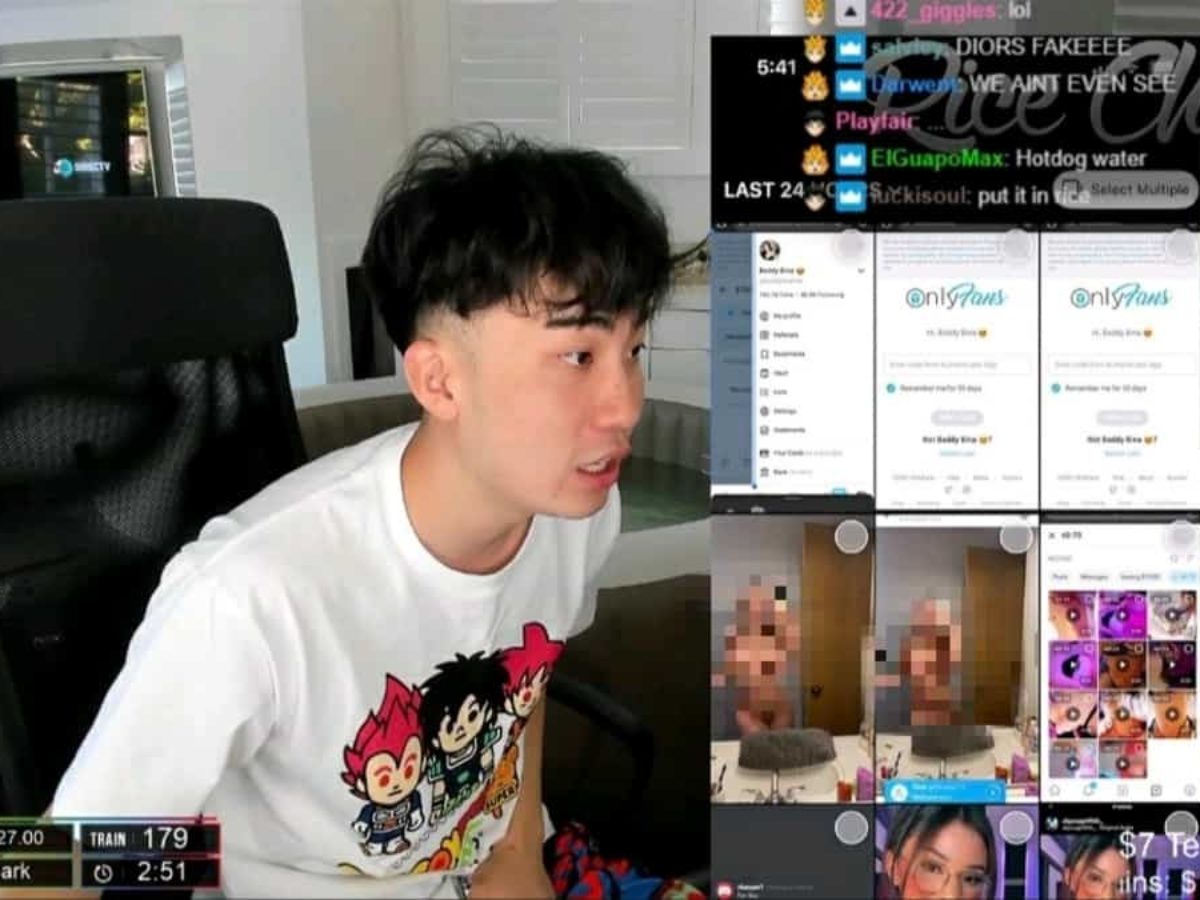 Ricegum Accidentally Reveals His Camera Roll On Live Stream Showing Only Fans Models He Is Following [ 900 x 1200 Pixel ]